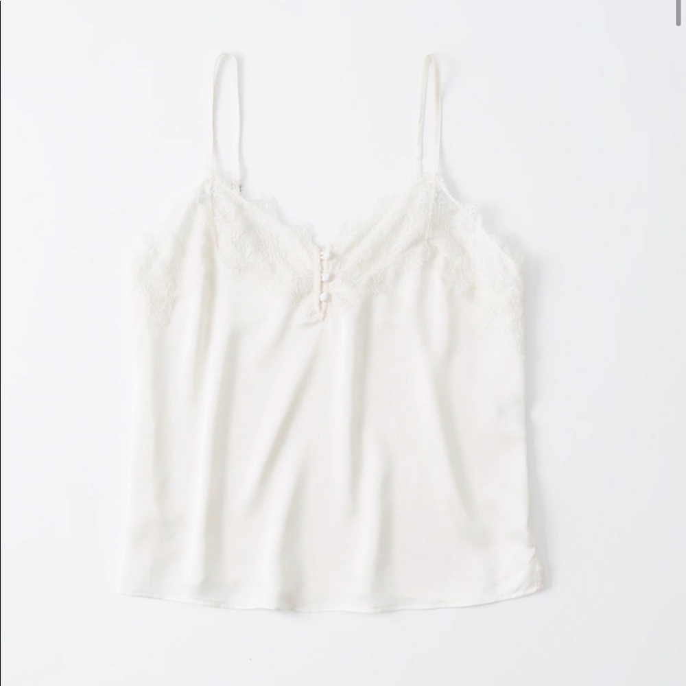 Women’s Abercrombie & Fitch Silk Lace Cami White